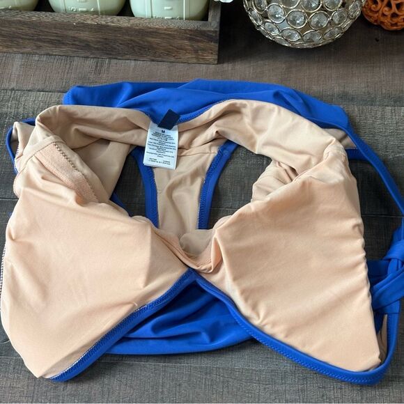 J Crew Tie-shoulder swimsuit in Brilliant Blue - Picture 8 of 8